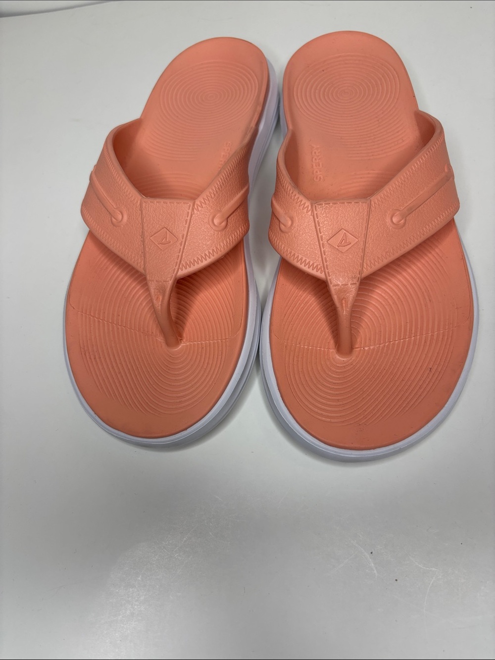Sperry Coral Pink Slip-On Thong Sandals - Picture 2 of 8